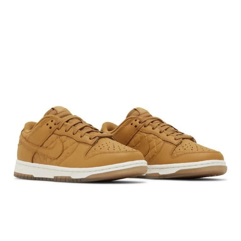 NEW Nike Dunk Low Women Size 5 Quilted Wheat Shoes DX3374-700